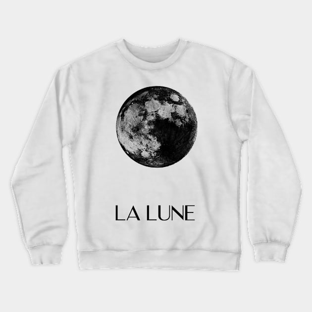 La lune monochrome Crewneck Sweatshirt by RoseAesthetic